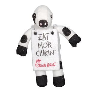 CHICK-FIL-A Small Cow Plush w Billboard EAT MOR-CHIKIN on Front & Back 2013